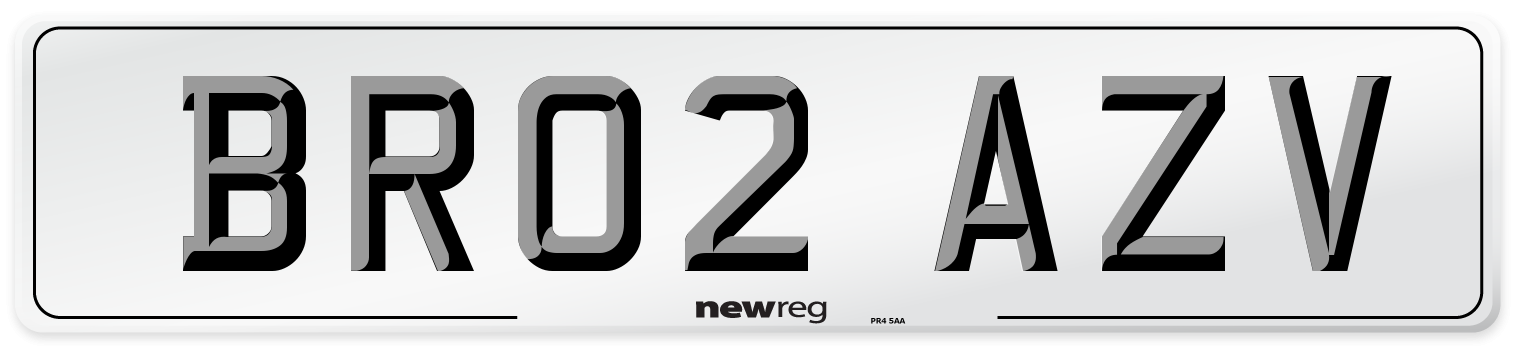BR02 AZV Number Plate from New Reg